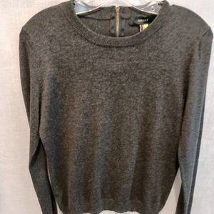 Forever 21 Womens Brown Longsleeve Sweater Back Zipper Size M